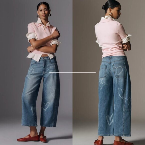 Pilcro: The Kenna Mid-Rise Heritage Barrel Jeans: Icon Edition - Picture 1 of 4